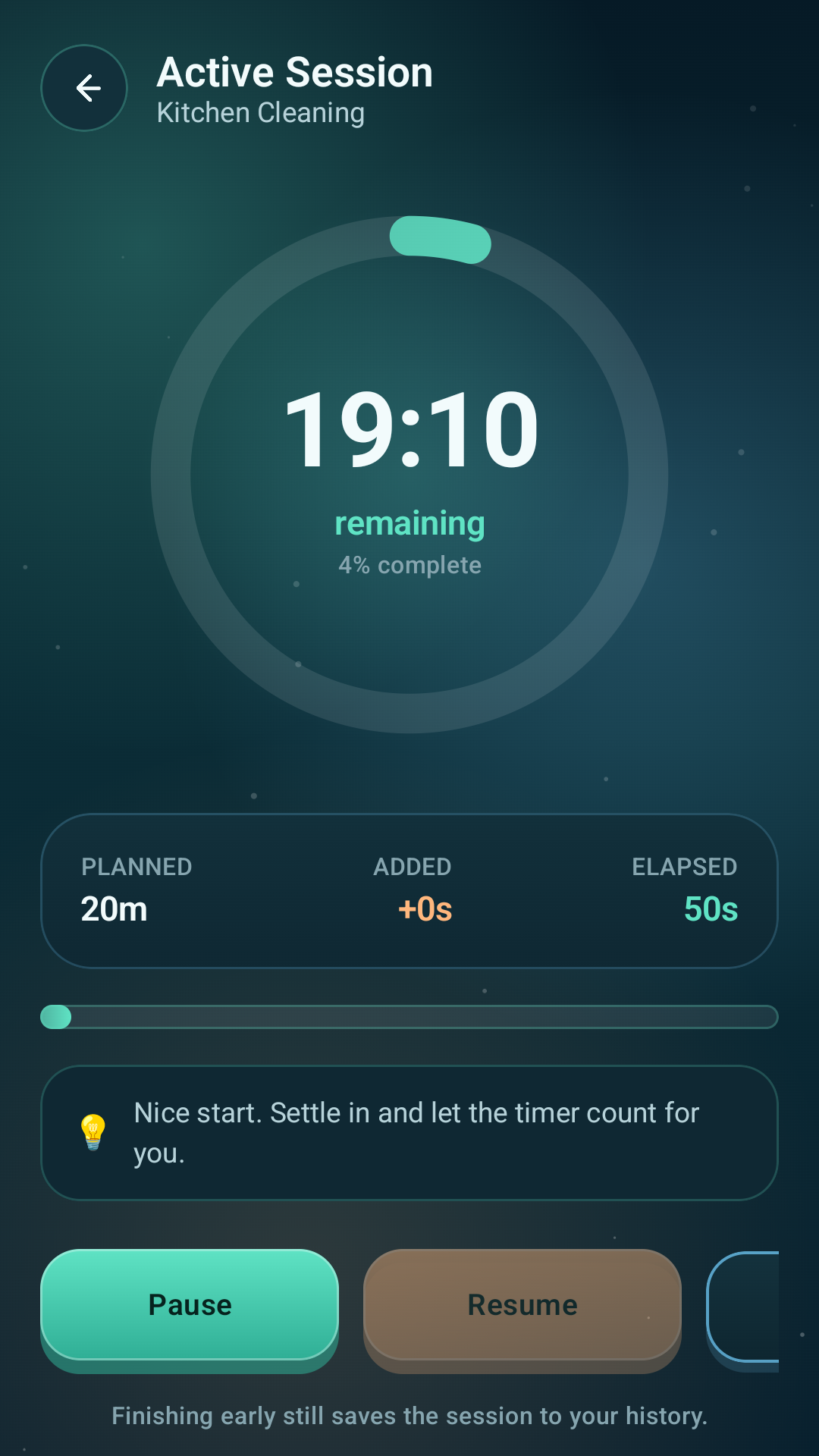 Active Home Timekeeper session